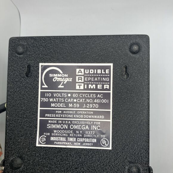 Vintage Simmon Omega Audible Repeating Timer Dark Room Model M-59 J-2907 - Picture 4 of 11